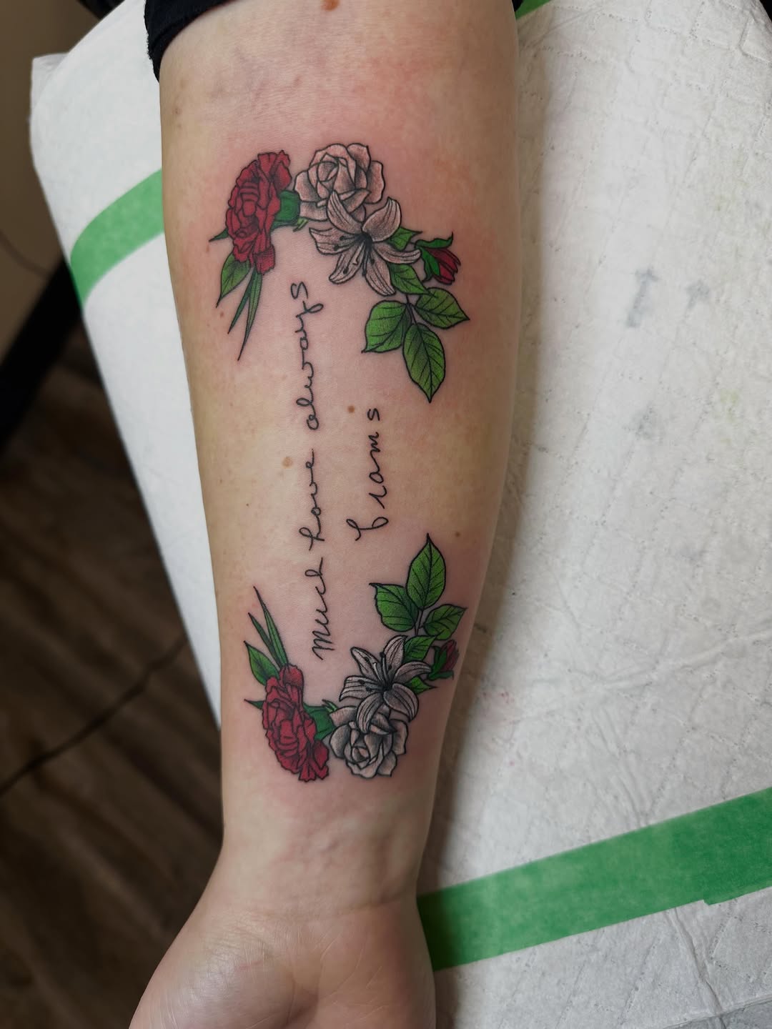 Tattoo by @_readyforink — lettering_script, fine_line