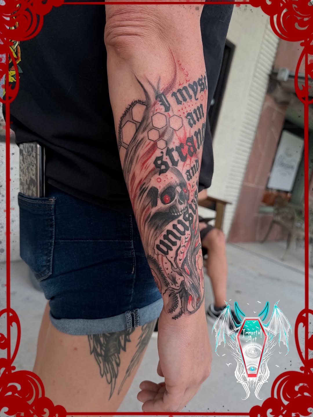 Tattoo by @immortal_tattoos96 β trash_polka, lettering_script