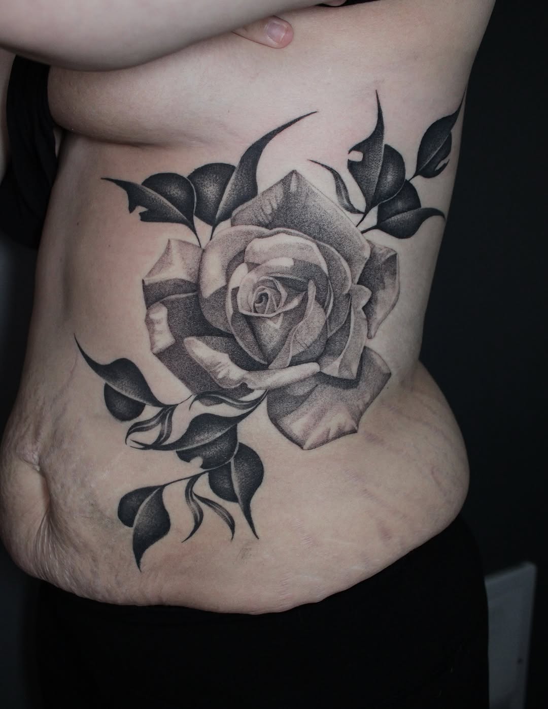 Tattoo by @withered_rose_tattoo โ realism, black_and_grey