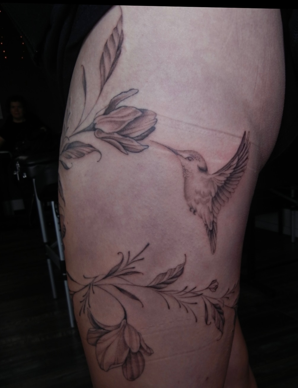 Tattoo by @black.swan.tattoos — fine_line, black_and_grey