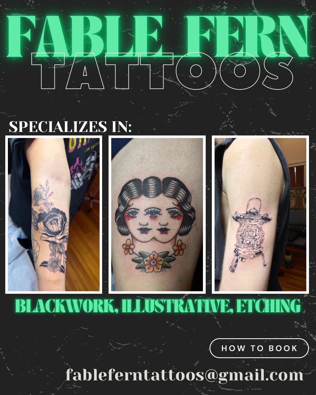 Tattoo by @katemarieink — blackwork, illustrative