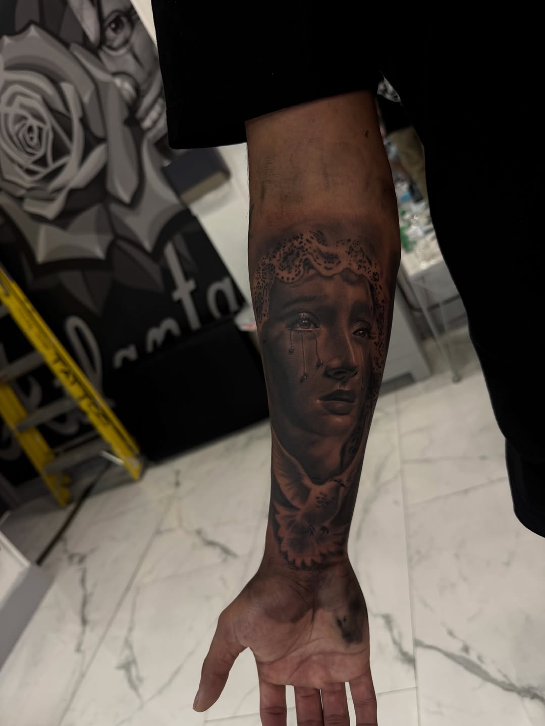 Tattoo by @inkedby.jf โ realism, black_and_grey