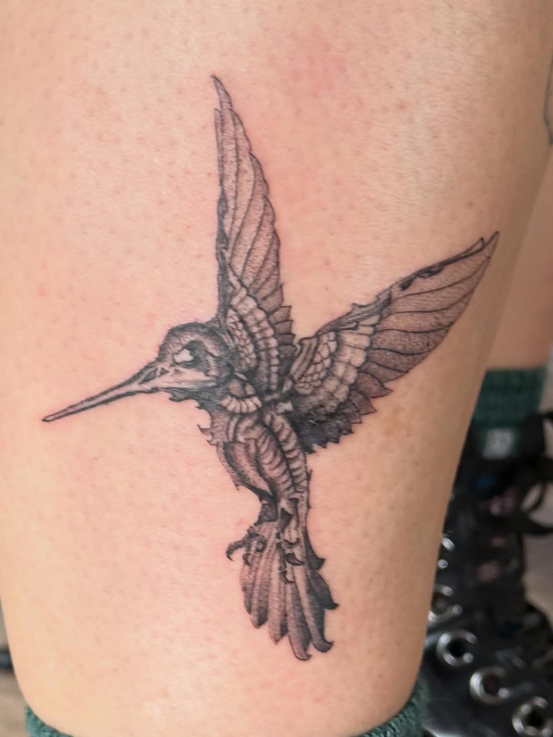 Tattoo by @makeup2.o_ — black_and_grey, realism