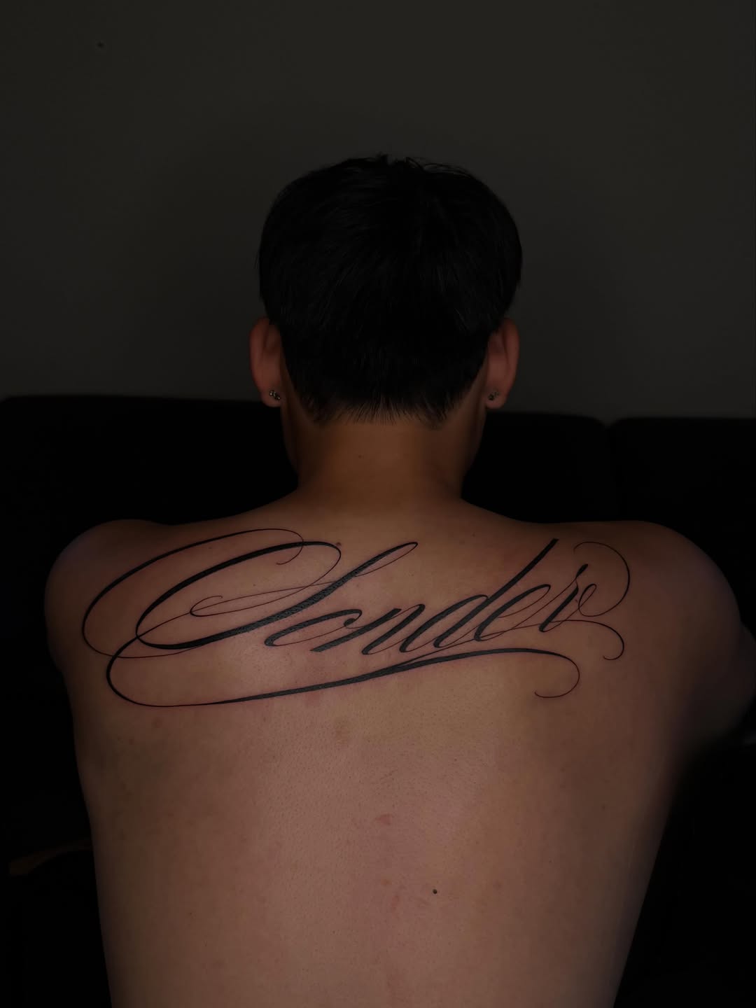 Tattoo by @midnight__mastermind — lettering_script, fine_line