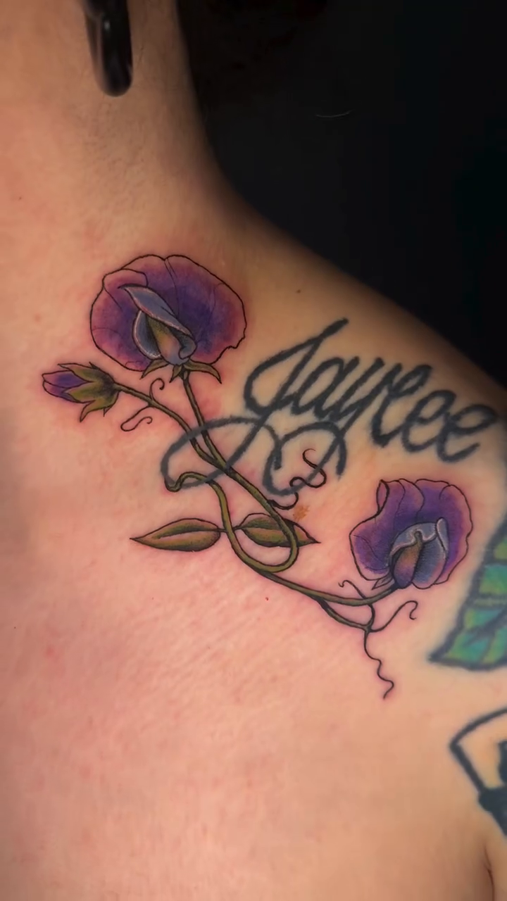 Tattoo by @patternfreak — illustrative, botanical