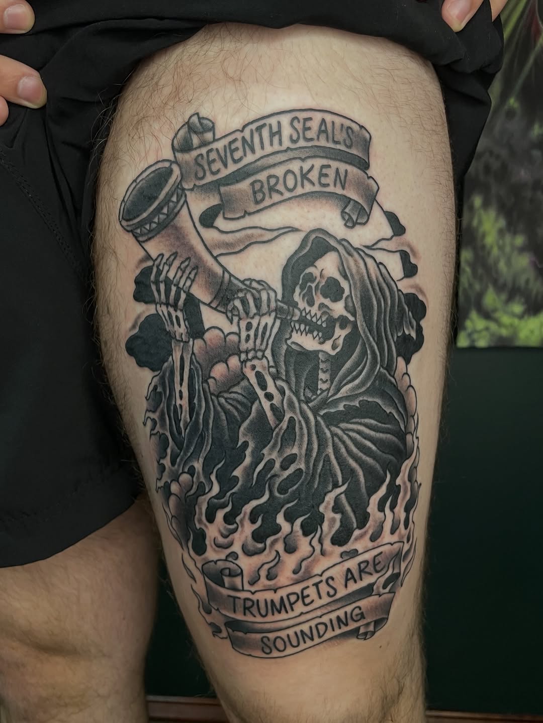 Tattoo by @tomtaylortattoo — american_traditional, black_and_grey