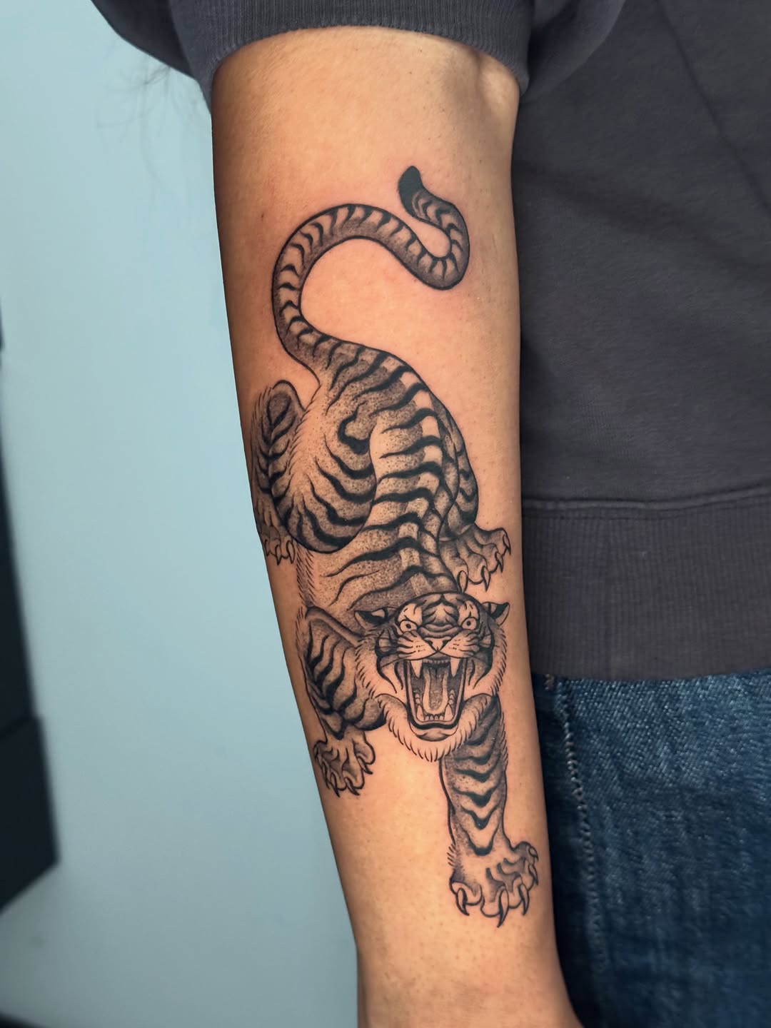 Tattoo by @monicas_tattoos — japanese_irezumi, black_and_grey