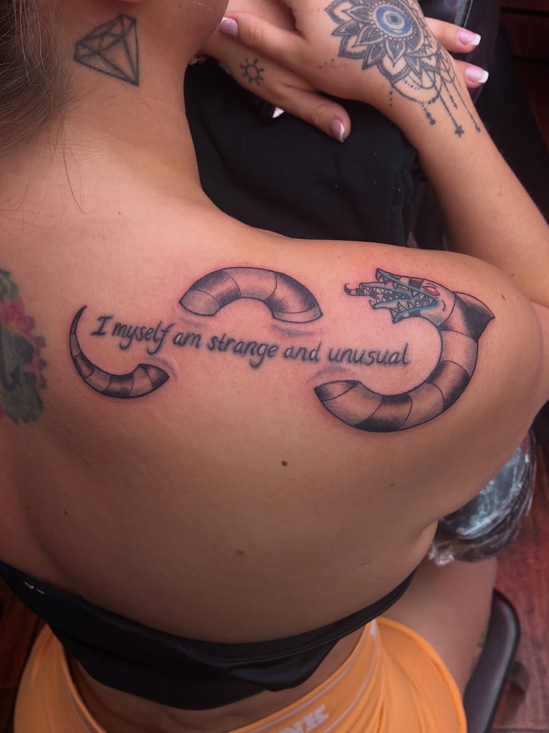 Tattoo by @elliotjayetattoos — lettering_script, black_and_grey