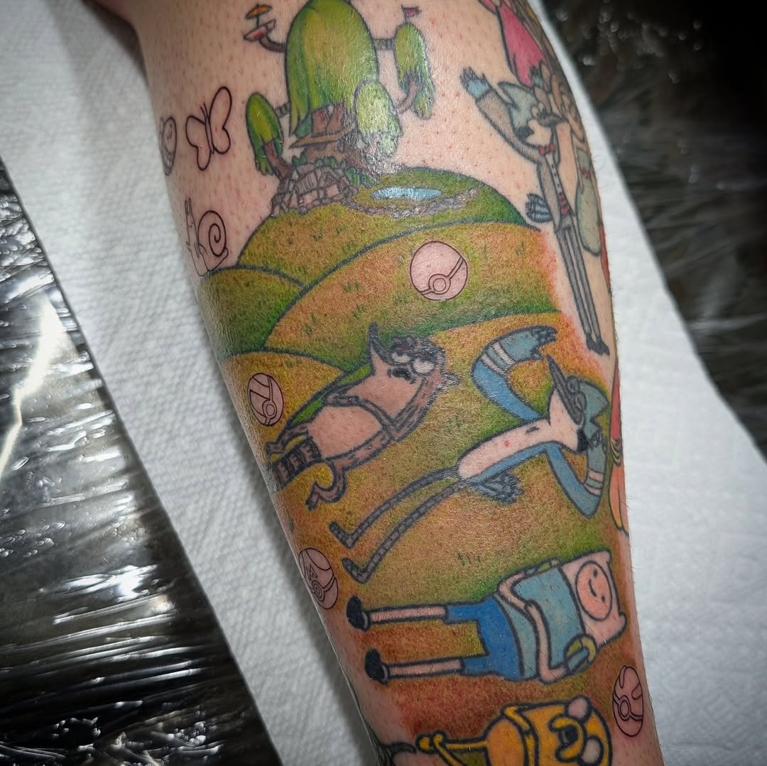 Tattoo by @kenzie_the_barbarian — new_school, anime