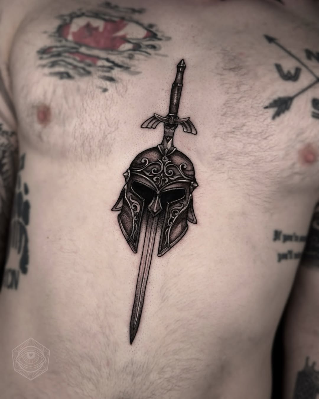 Tattoo by @taylor_._moon — black_and_grey, dotwork