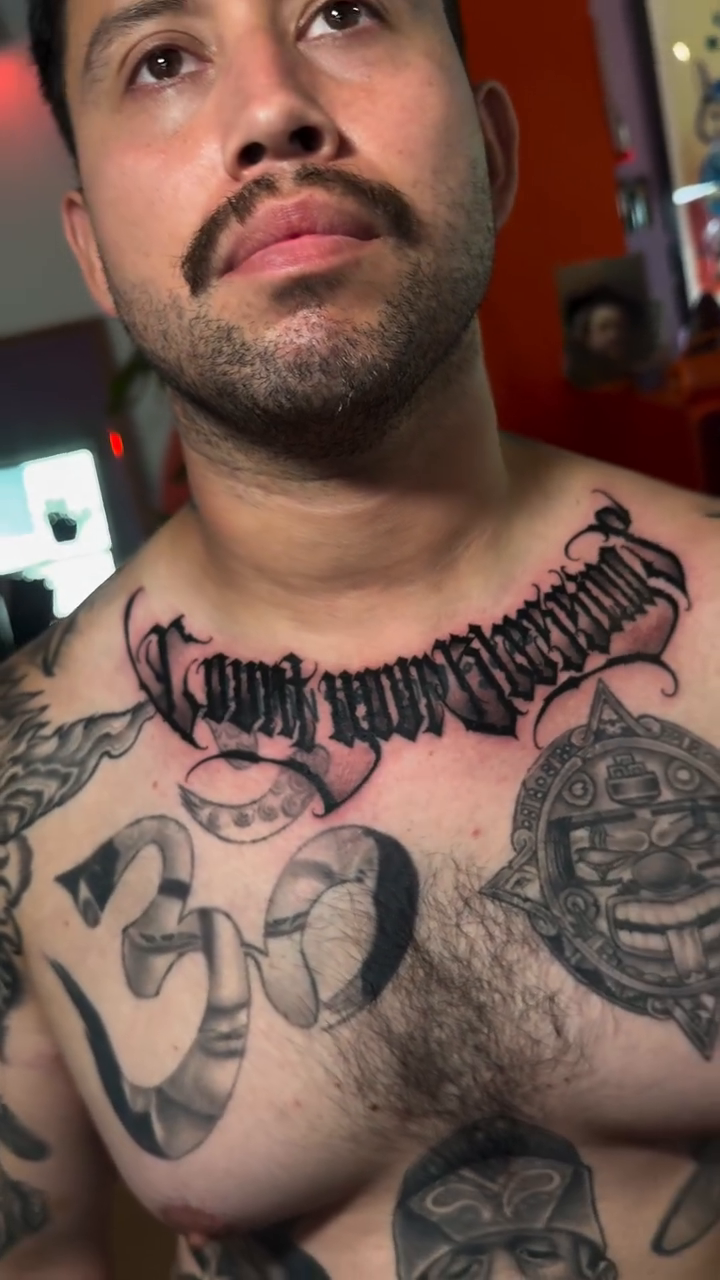 Tattoo by @sionerdcd — lettering_script, black_and_grey