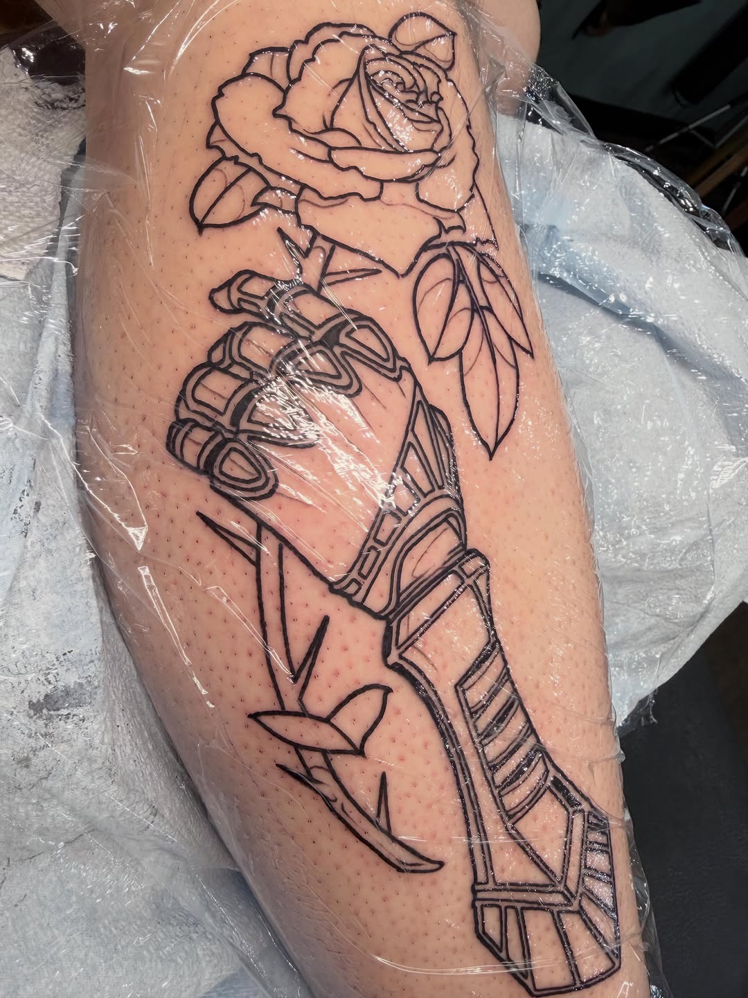 Tattoo by @thesleepyhahas — blackwork