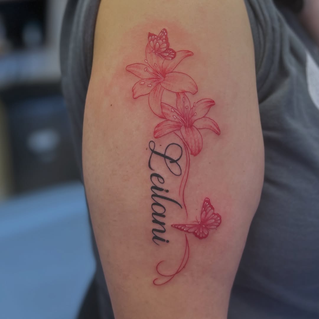 Tattoo by @hawkins.mirrandaa — lettering_script, fine_line