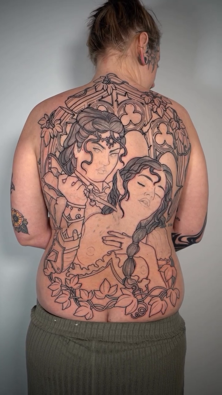 Tattoo by @gabe.motta — illustrative, black_and_grey