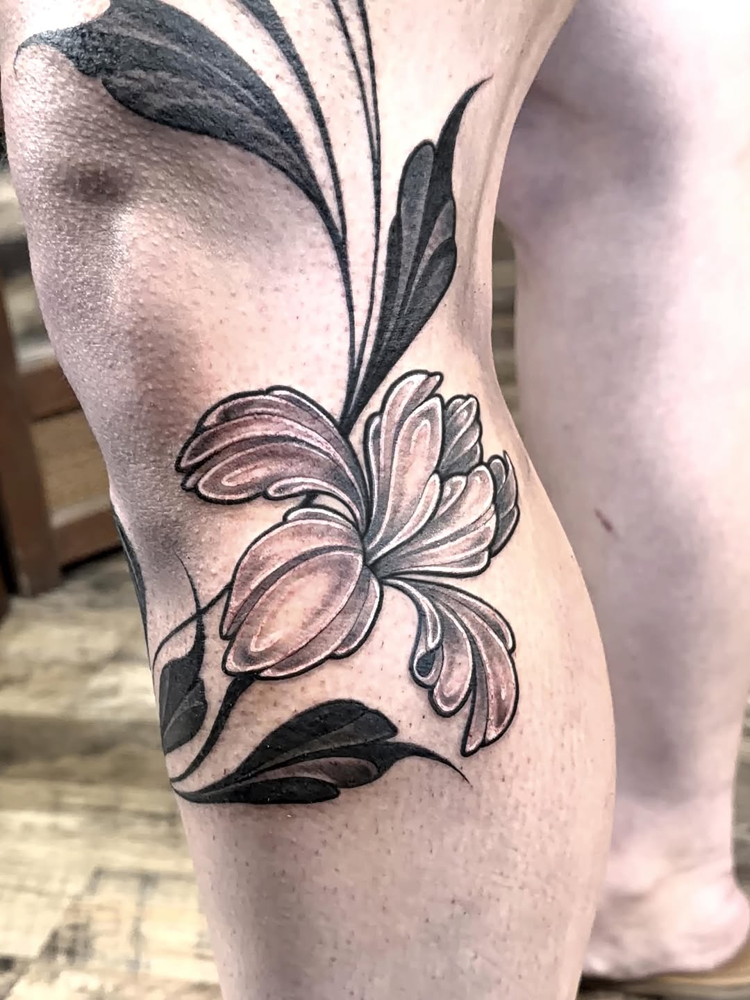 Tattoo by @heathersyvilla — black_and_grey, ornamental