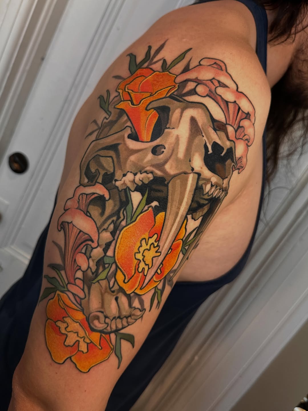Tattoo by @grizzleyclaire — realism, neo_traditional