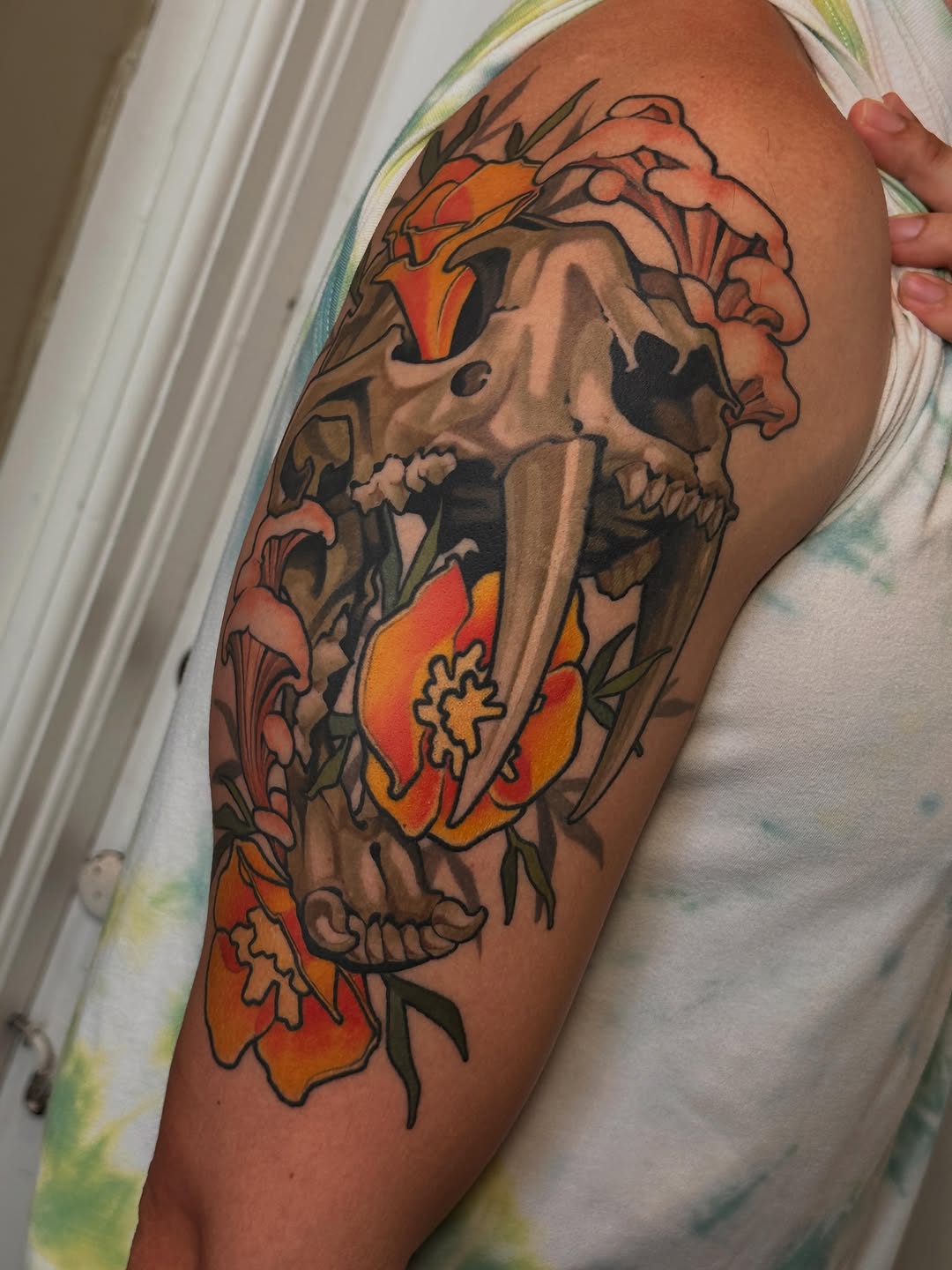 Tattoo by @grizzleyclaire — realism, neo_traditional