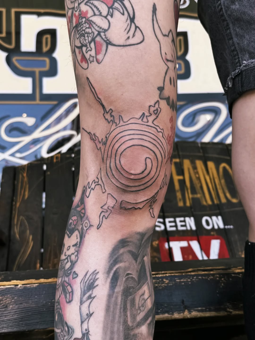 Tattoo by @cielleope_inks — illustrative, geometric