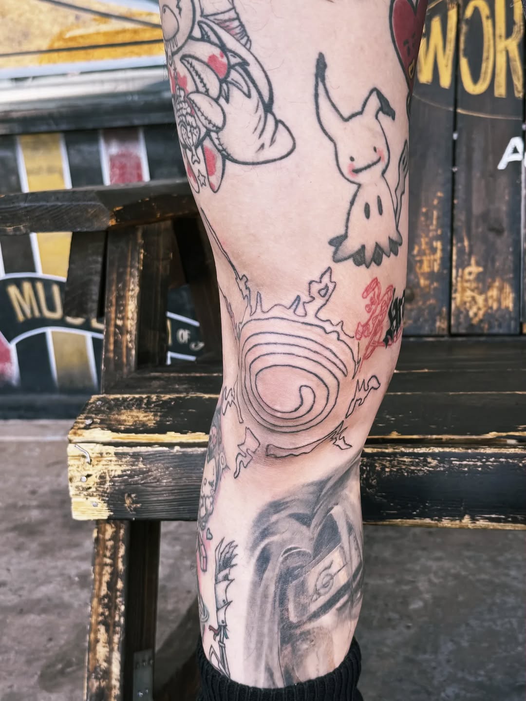 Tattoo by @cielleope_inks — illustrative, anime