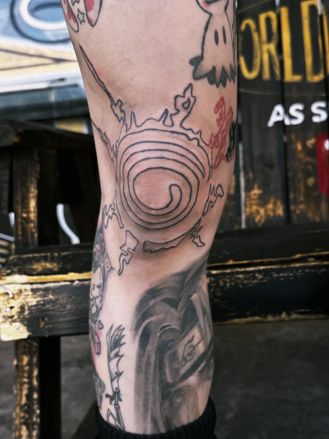Tattoo by @cielleope_inks — illustrative, blackwork