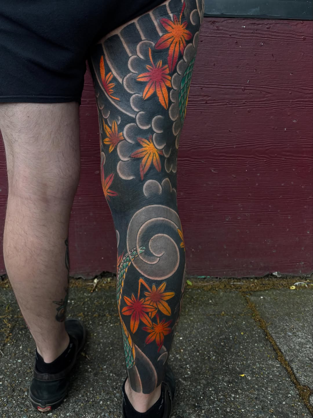 Tattoo by @ajoynerart — japanese_irezumi, black_and_grey