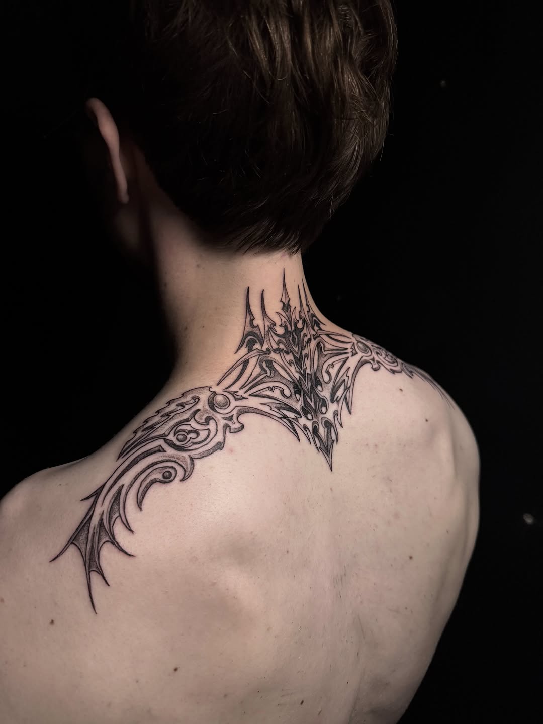 Tattoo by @fragiledagger — blackwork, ornamental