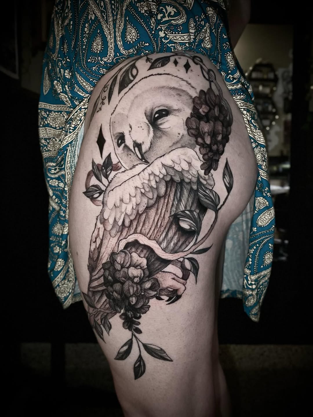 Tattoo by @_unfreakish_ — black_and_grey