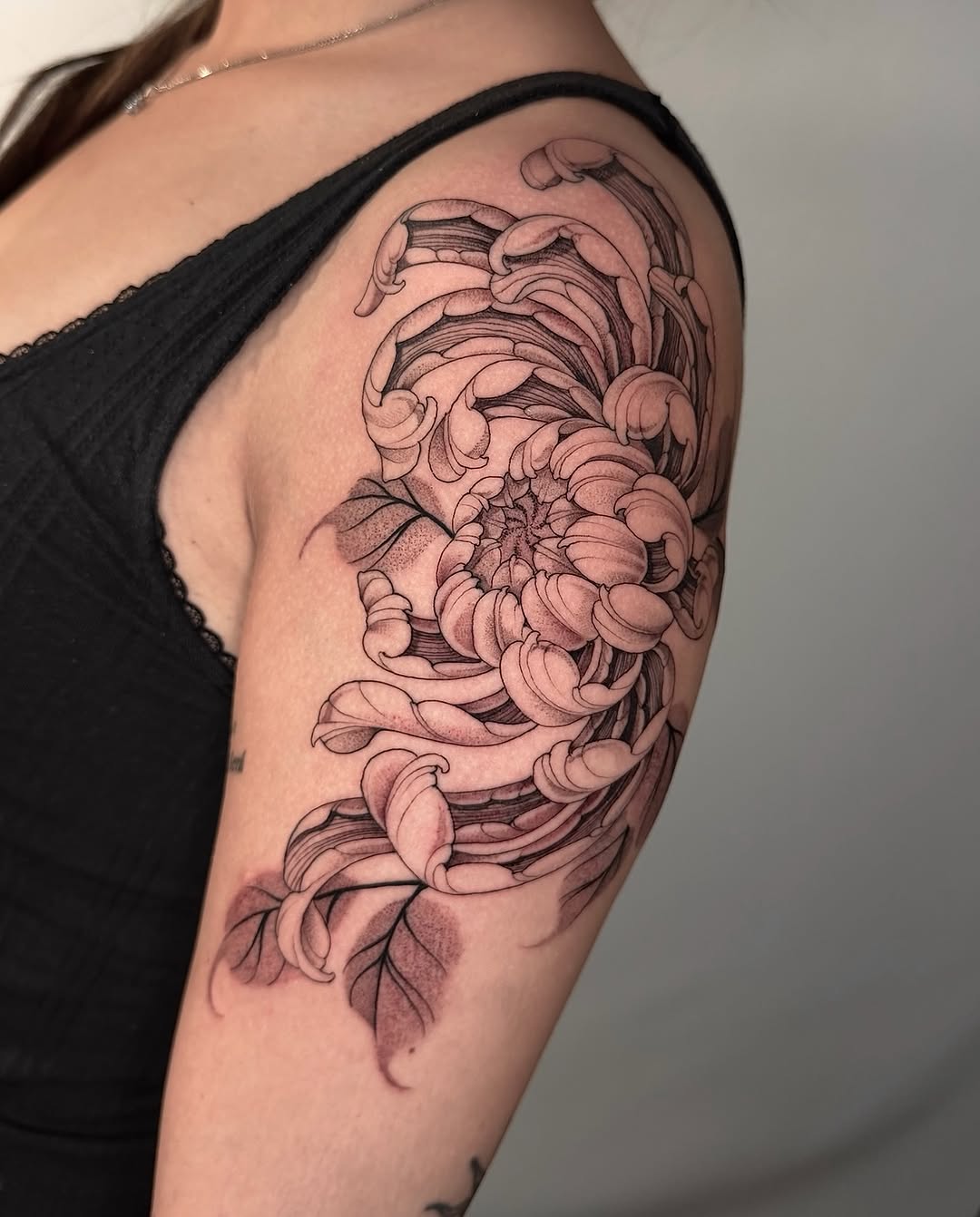 Tattoo by @robbiepina — black_and_grey, realism
