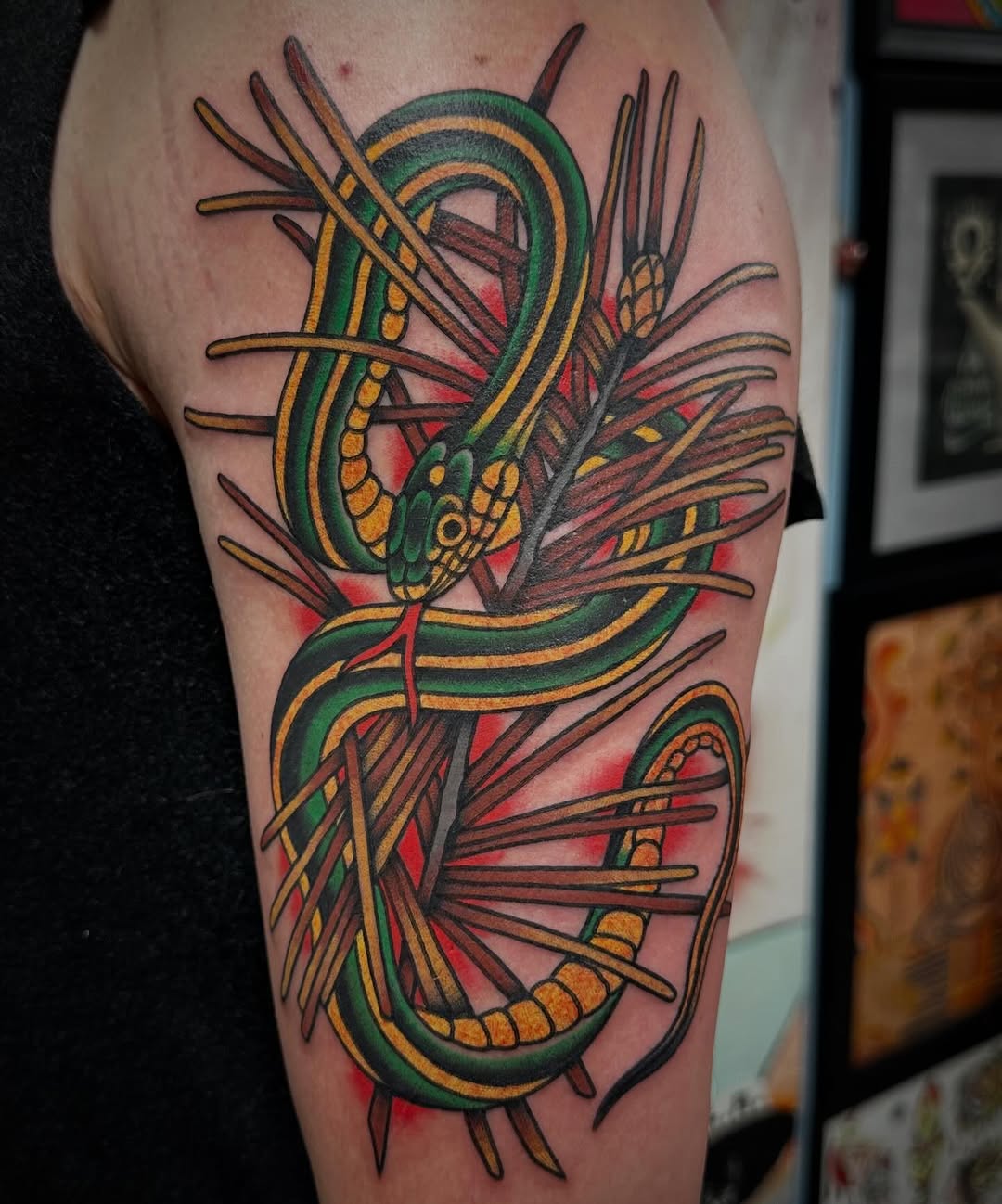 Tattoo by @rohrbachertattoo — american_traditional, illustrative