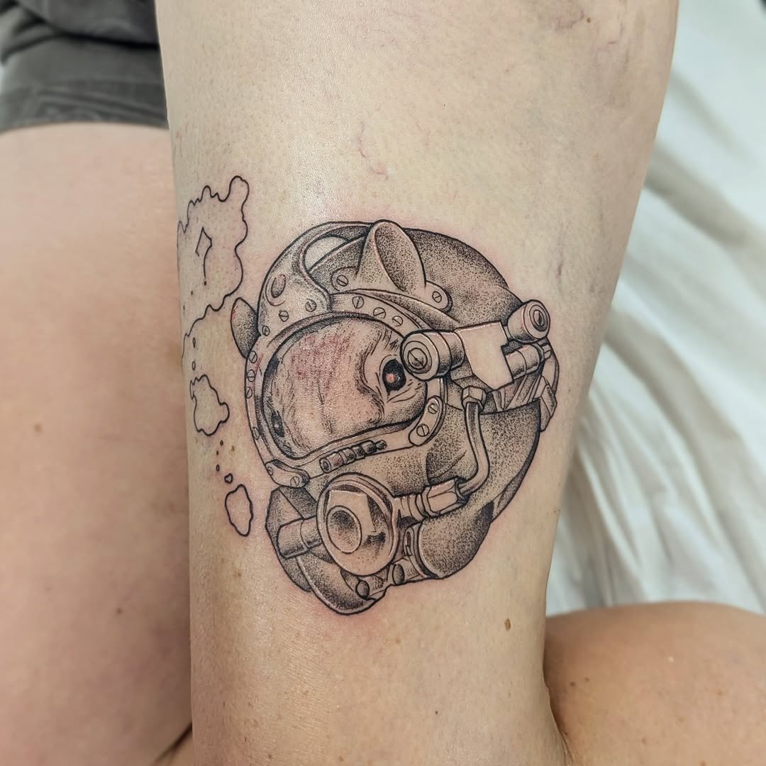 Tattoo by @dondunntattoos — black_and_grey