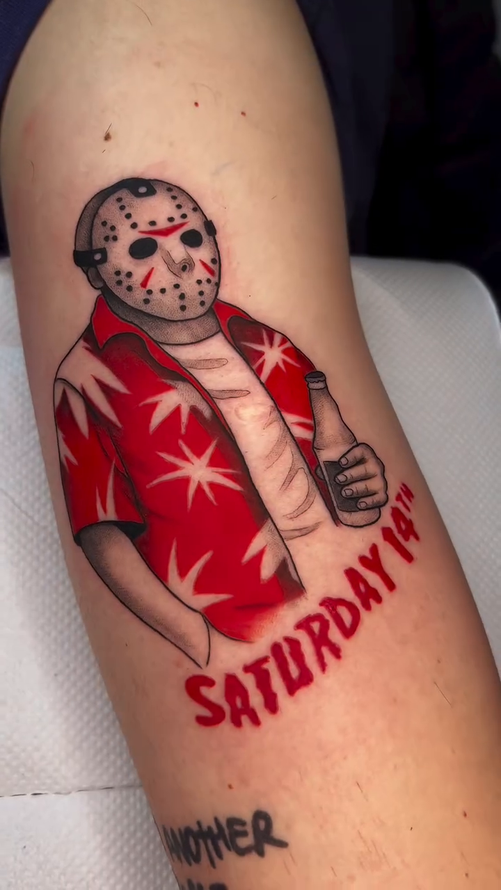 Tattoo by @kripta.tattoo — illustrative, horror