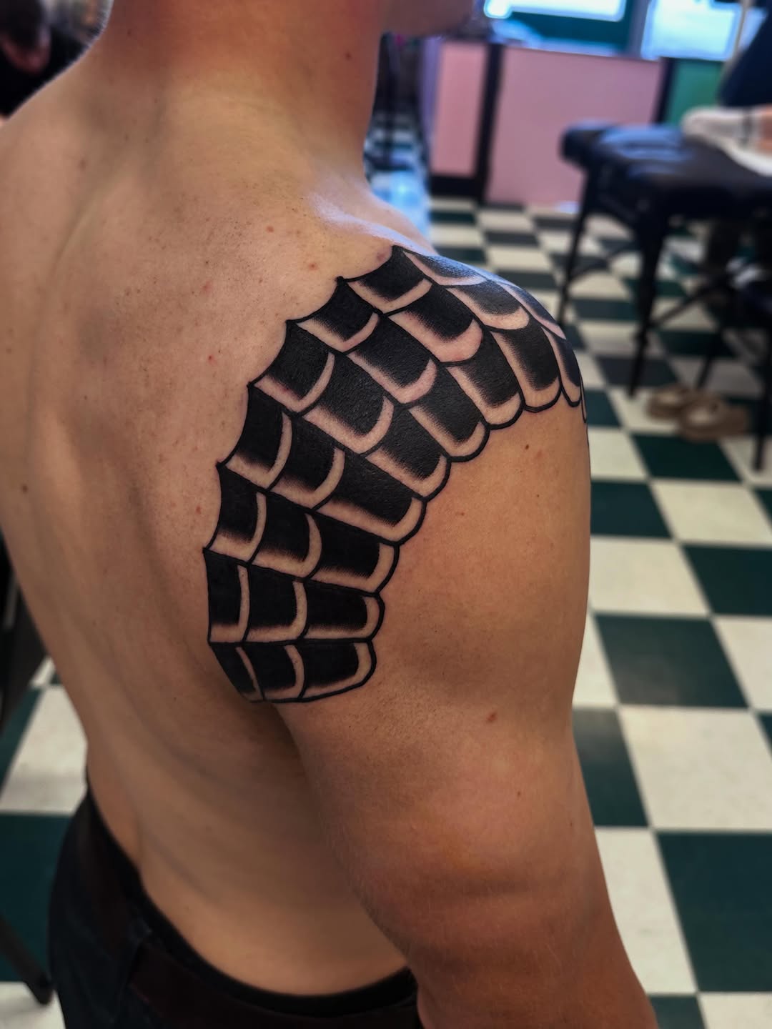 Tattoo by @stevieptattoo — blackwork, illustrative