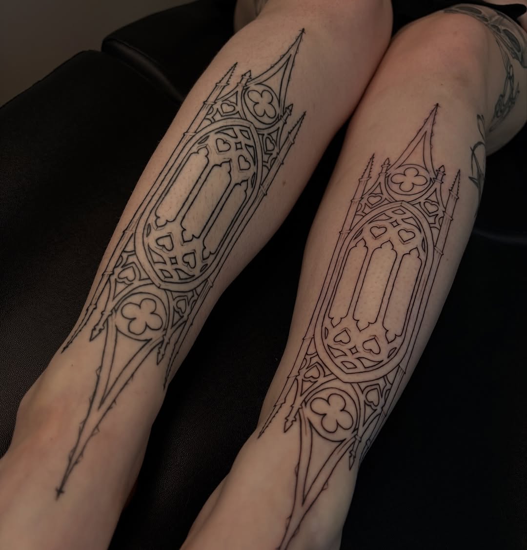 Tattoo by @marticia.tats — geometric, illustrative
