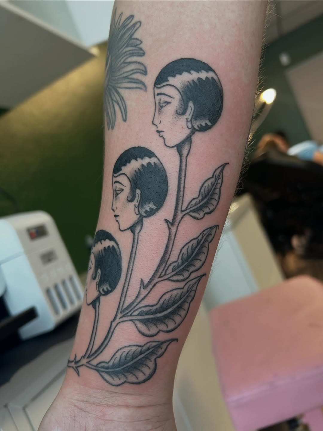 Tattoo by @nellycattattoos โ illustrative, black_and_grey