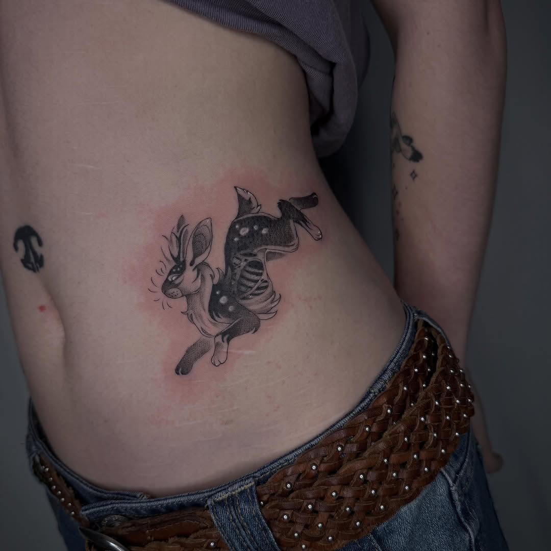 Tattoo by @mezzo.tattoo — dark_realism, black_and_grey