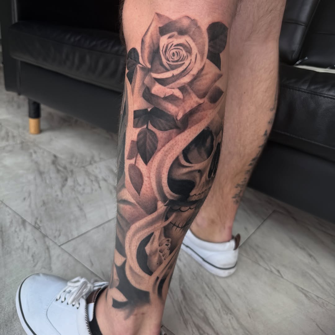 Tattoo by @artisticminded — realism, black_and_grey