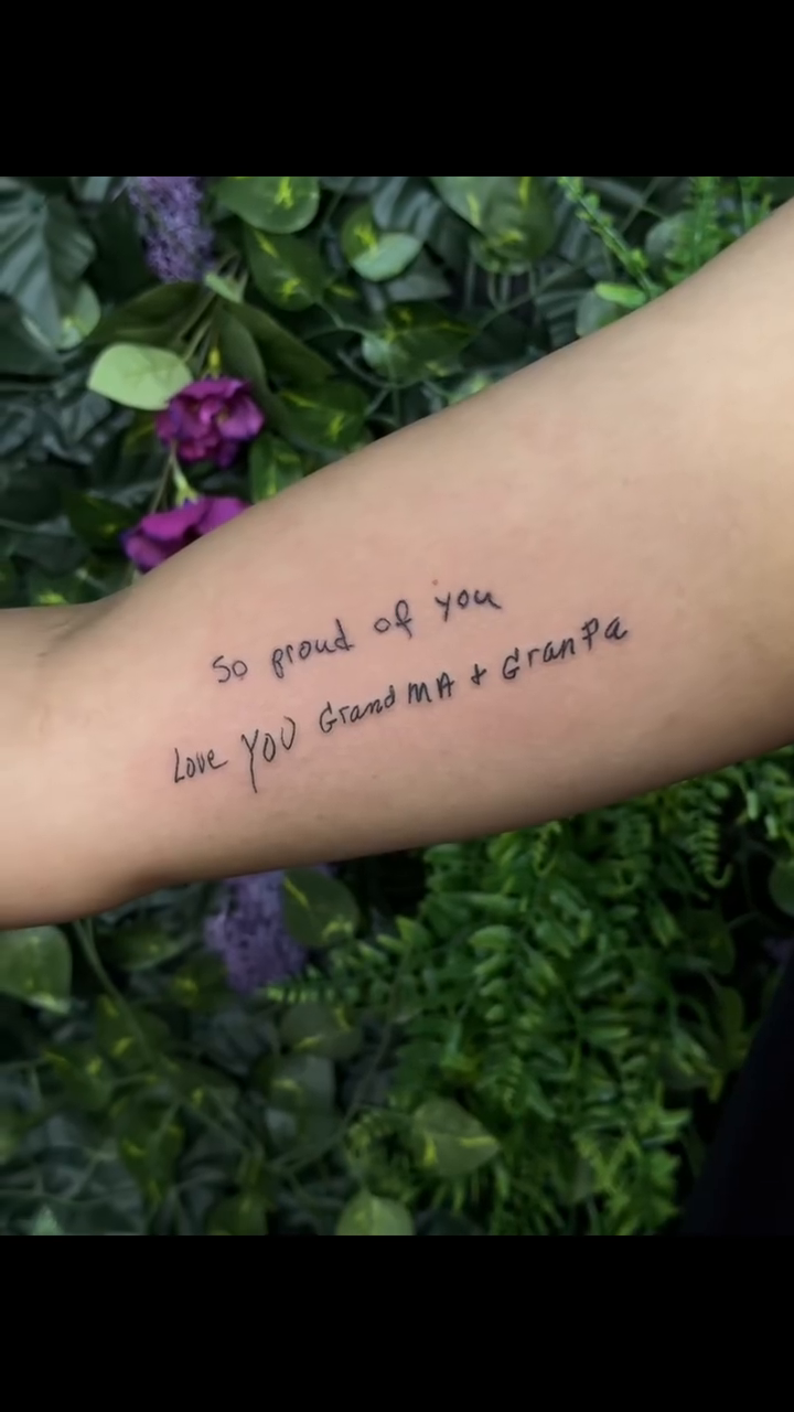 Tattoo by @brina_babe_tattoo — lettering_script, fine_line