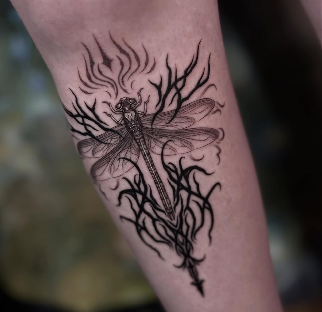 Tattoo by @alora.borealis.art โ black_and_grey, realism