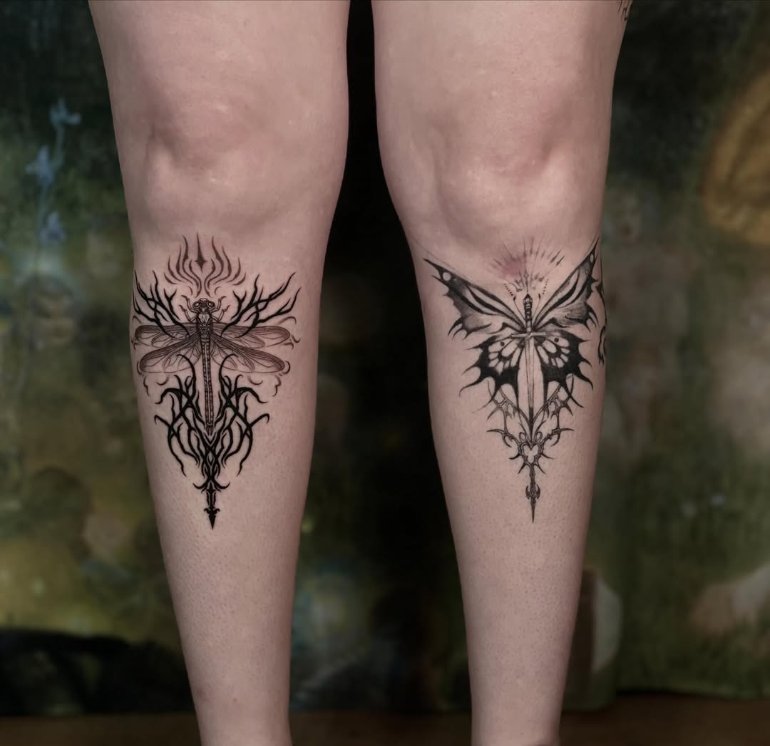 Tattoo by @alora.borealis.art โ blackwork, ornamental
