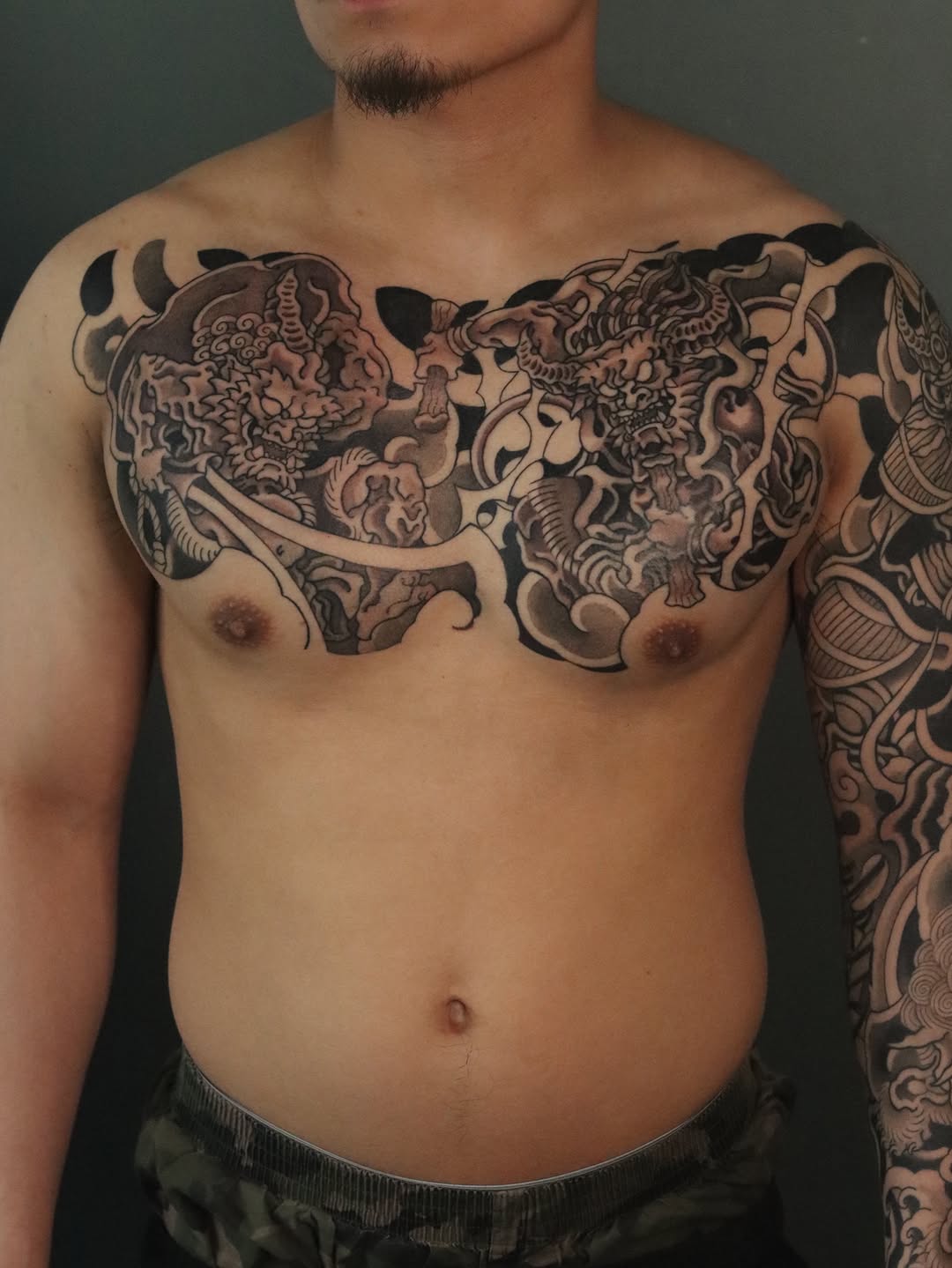 Tattoo by @askvl.inkz — japanese_irezumi, black_and_grey