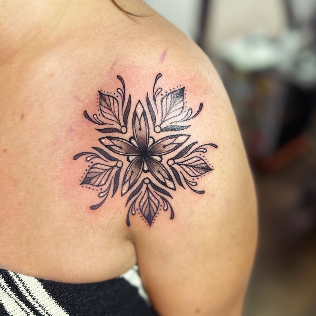 Tattoo by @j_c_tattoos — geometric, dotwork