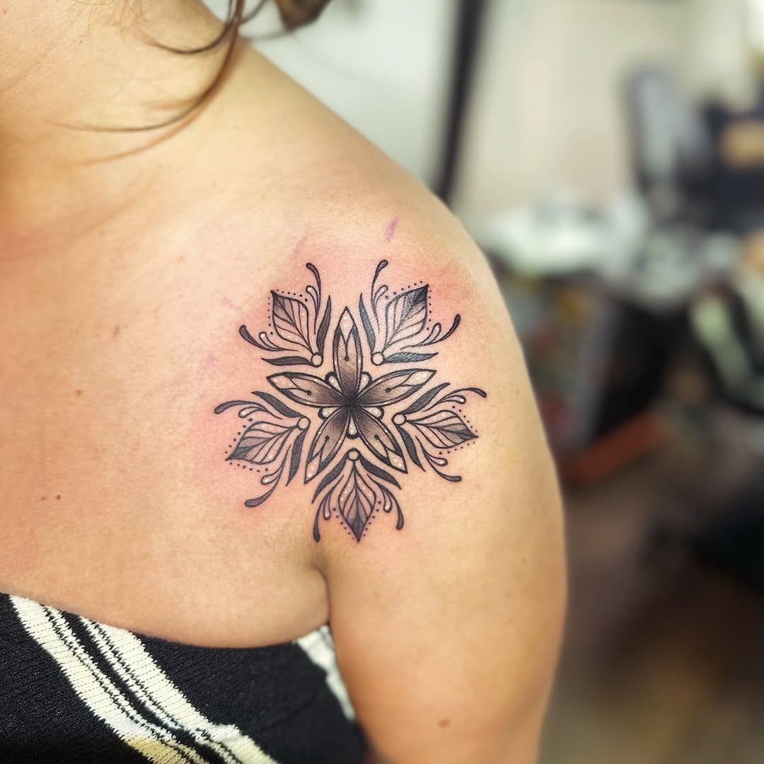 Tattoo by @j_c_tattoos — geometric, dotwork
