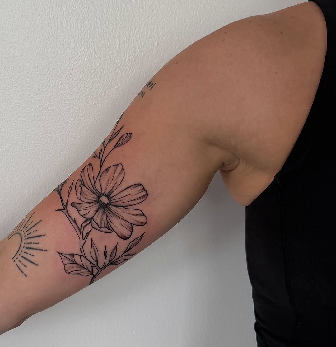 Tattoo by @art_with_lin β fine_line, black_and_grey