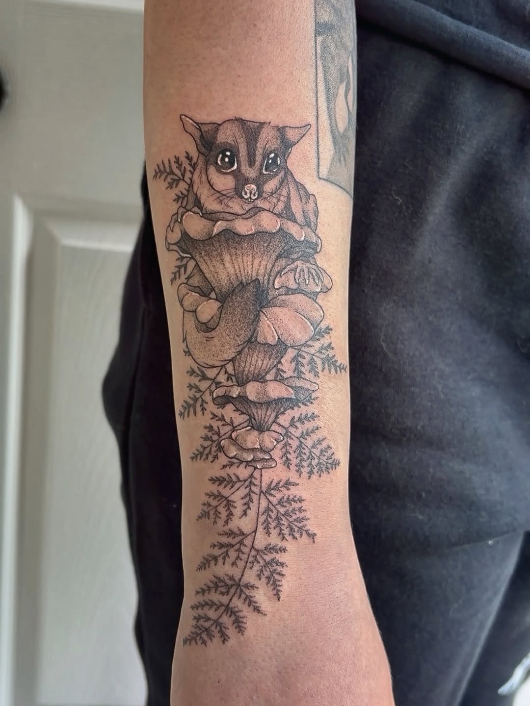 Tattoo by @saber_tooth_tattoo โ fine_line, black_and_grey