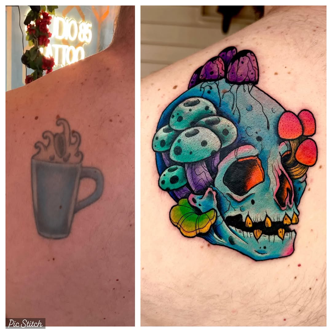 Tattoo by @veggiesaurus — new_school