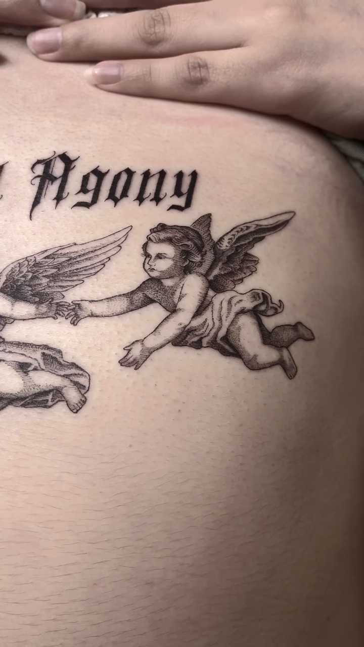 Tattoo by @vicentetattoos β black_and_grey, lettering_script
