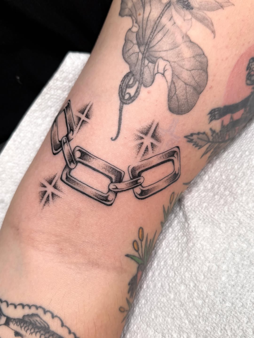 Tattoo by @rinoski.tattoo — illustrative, black_and_grey