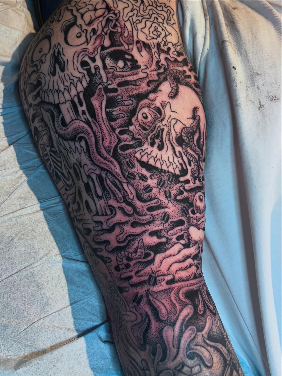Tattoo by @evilnemec — dotwork, dark_realism