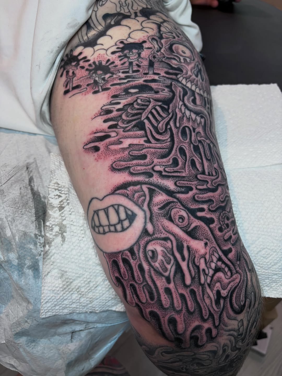 Tattoo by @evilnemec — dotwork, blackwork