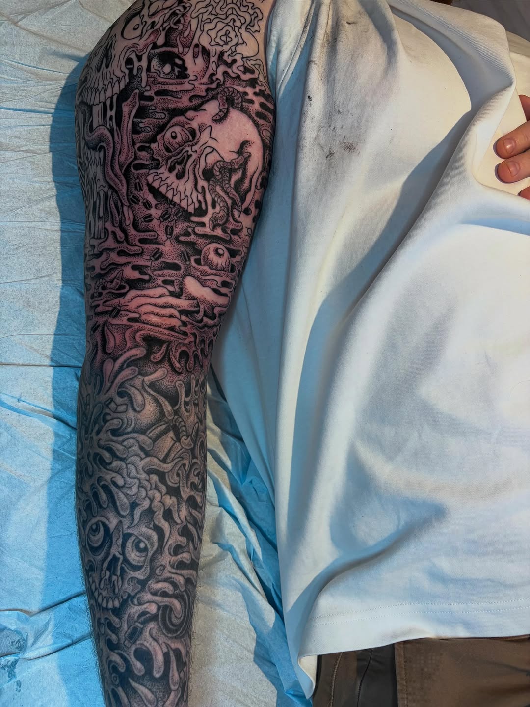 Tattoo by @evilnemec — black_and_grey, dotwork